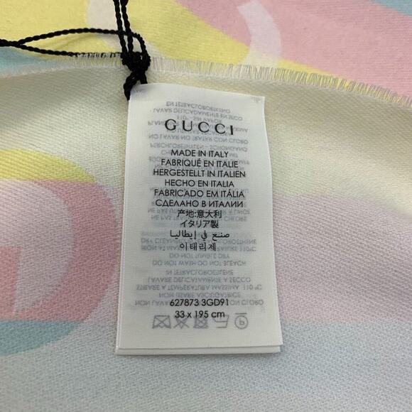 NWT Authentic Gucci Striped Wool Scarf - Picture 11 of 11